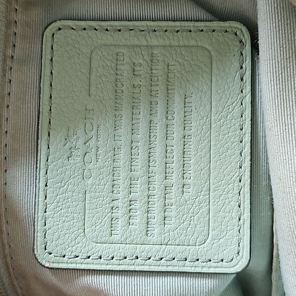 Coach Crossbody satchel in light seafoam green - Picture 7 of 10